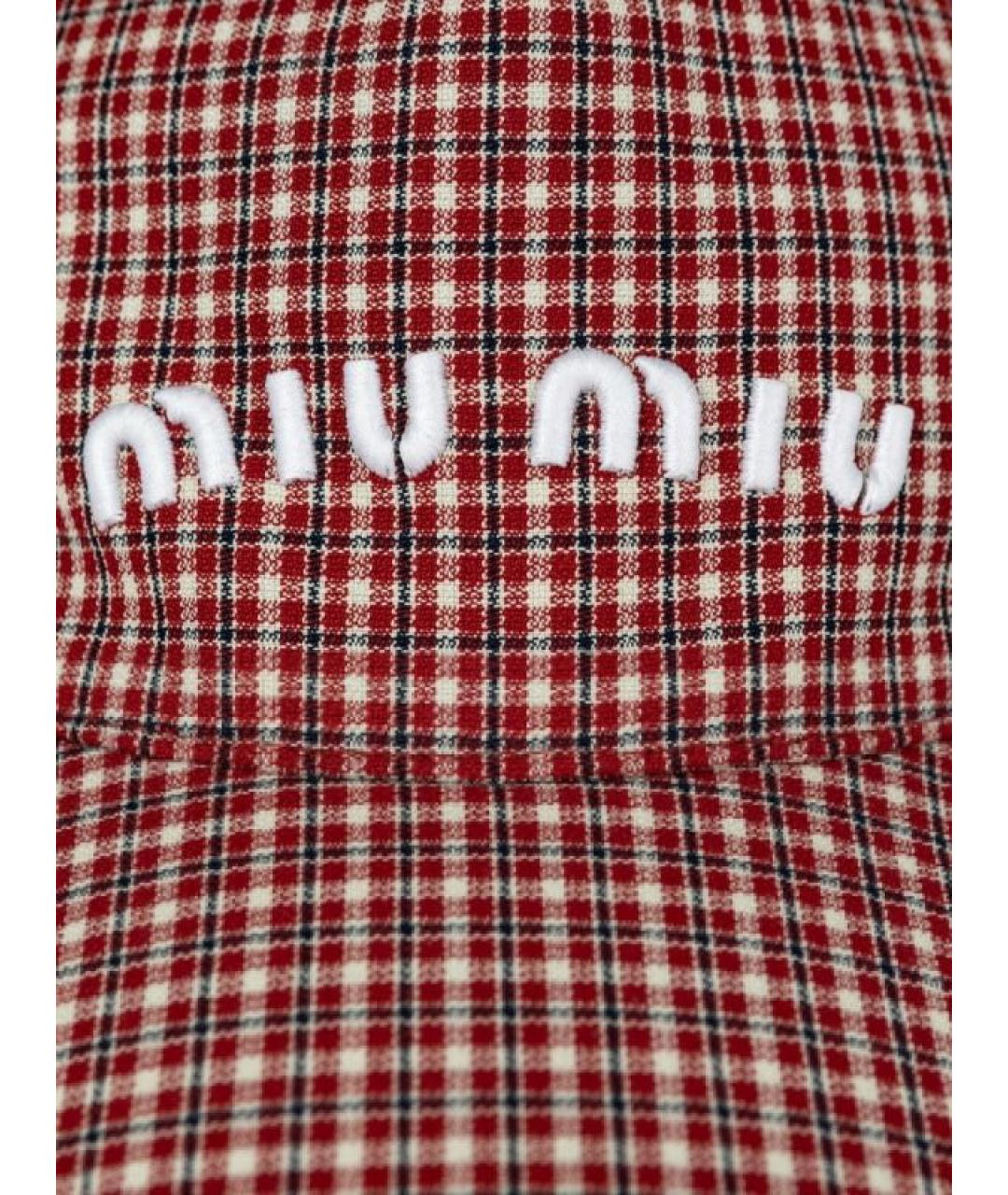 MIU MIU Бордовая кепка, фото 3