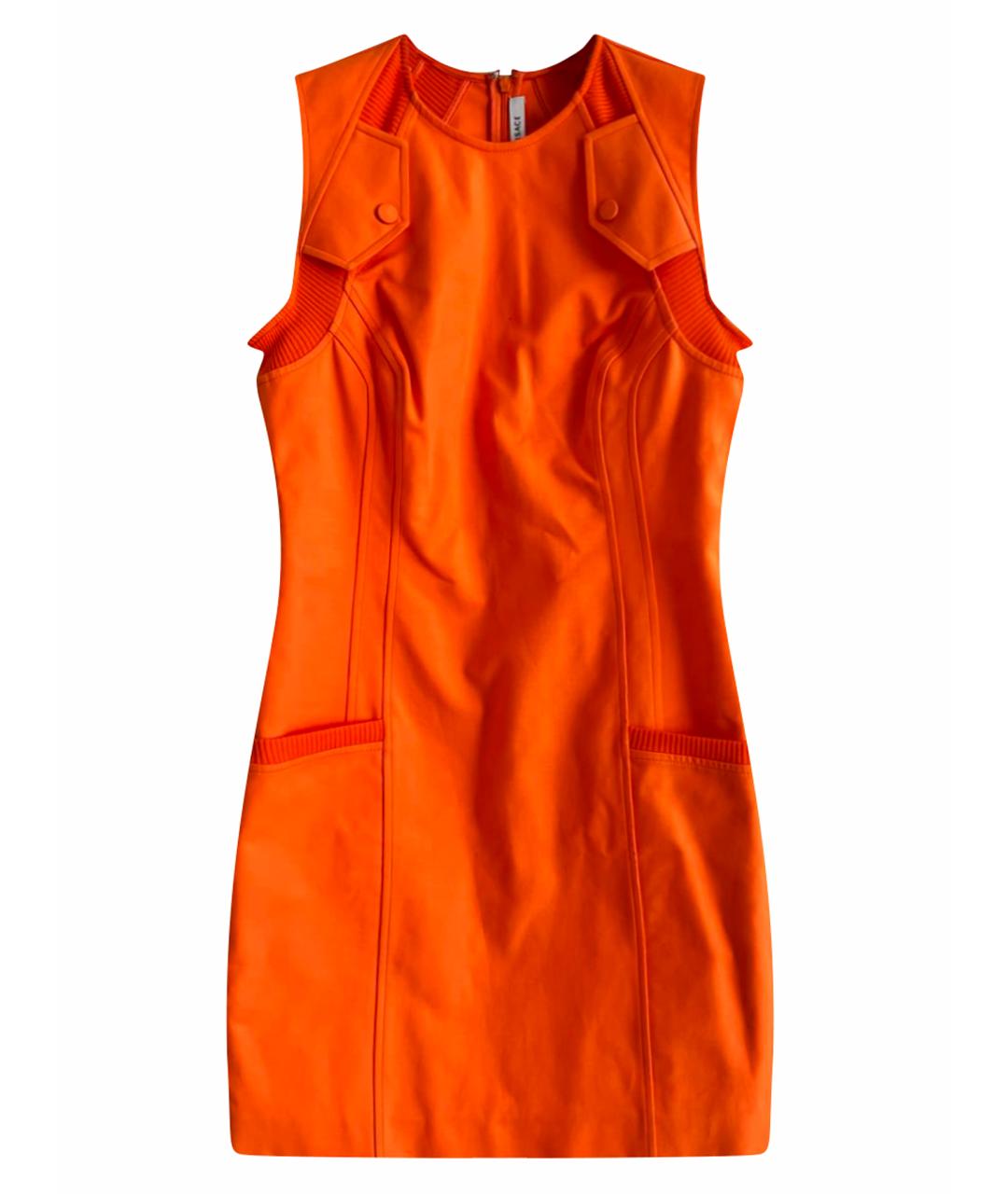 VERSACE Оранжевое хлопковое повседневное платье, фото 1
