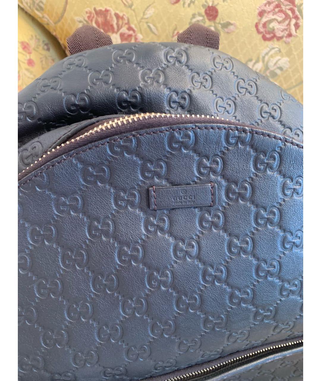 GUCCI Коричневый кожаный рюкзак, фото 4