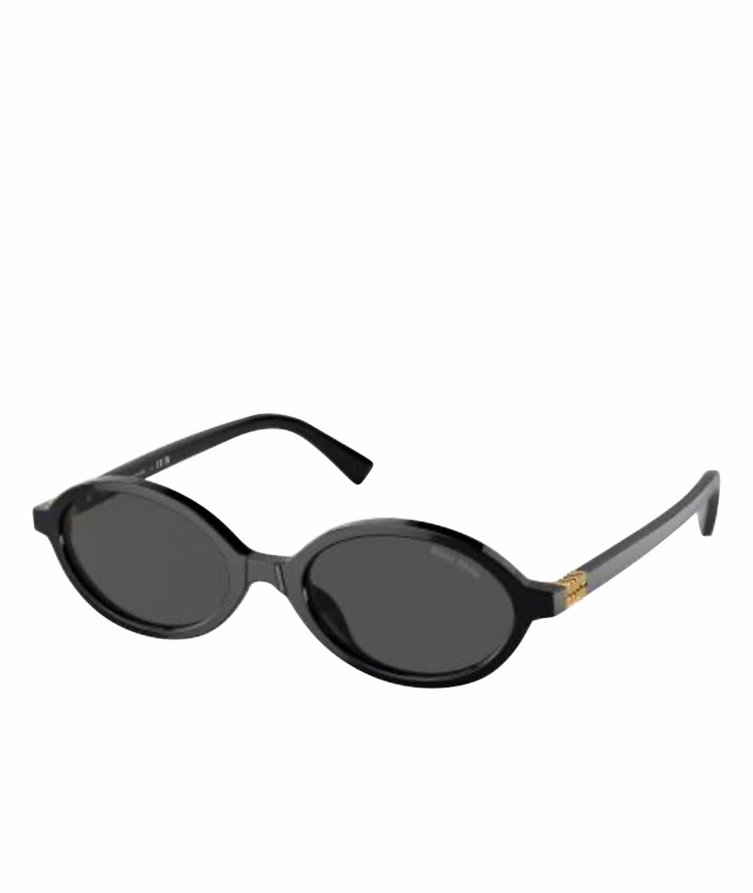 MIU MIU Черные пластиковые солнцезащитные очки, фото 1