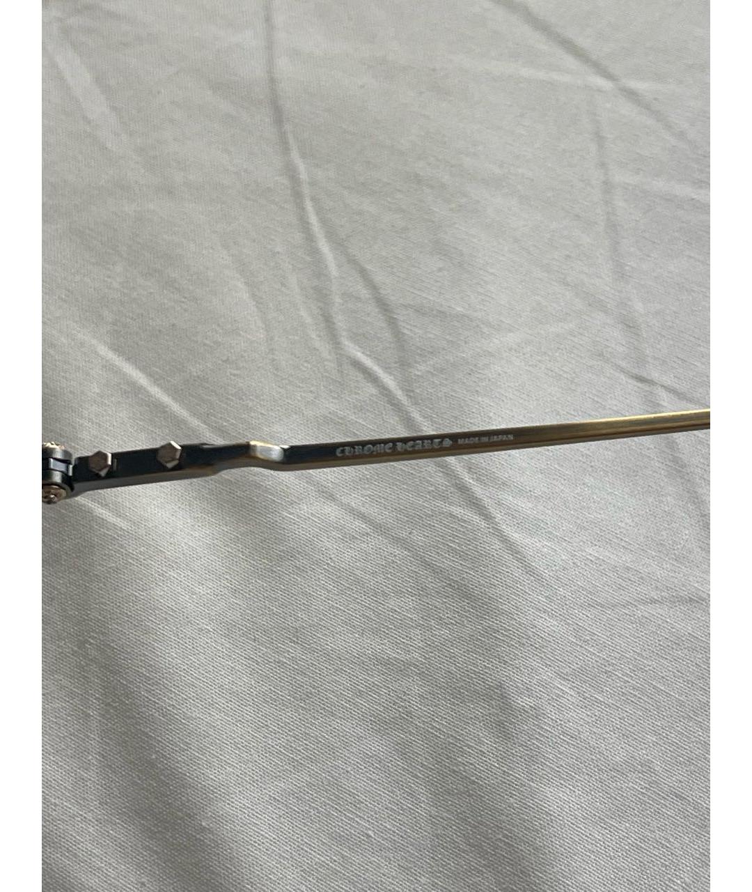 CHROME HEARTS Золотые металлические солнцезащитные очки, фото 6