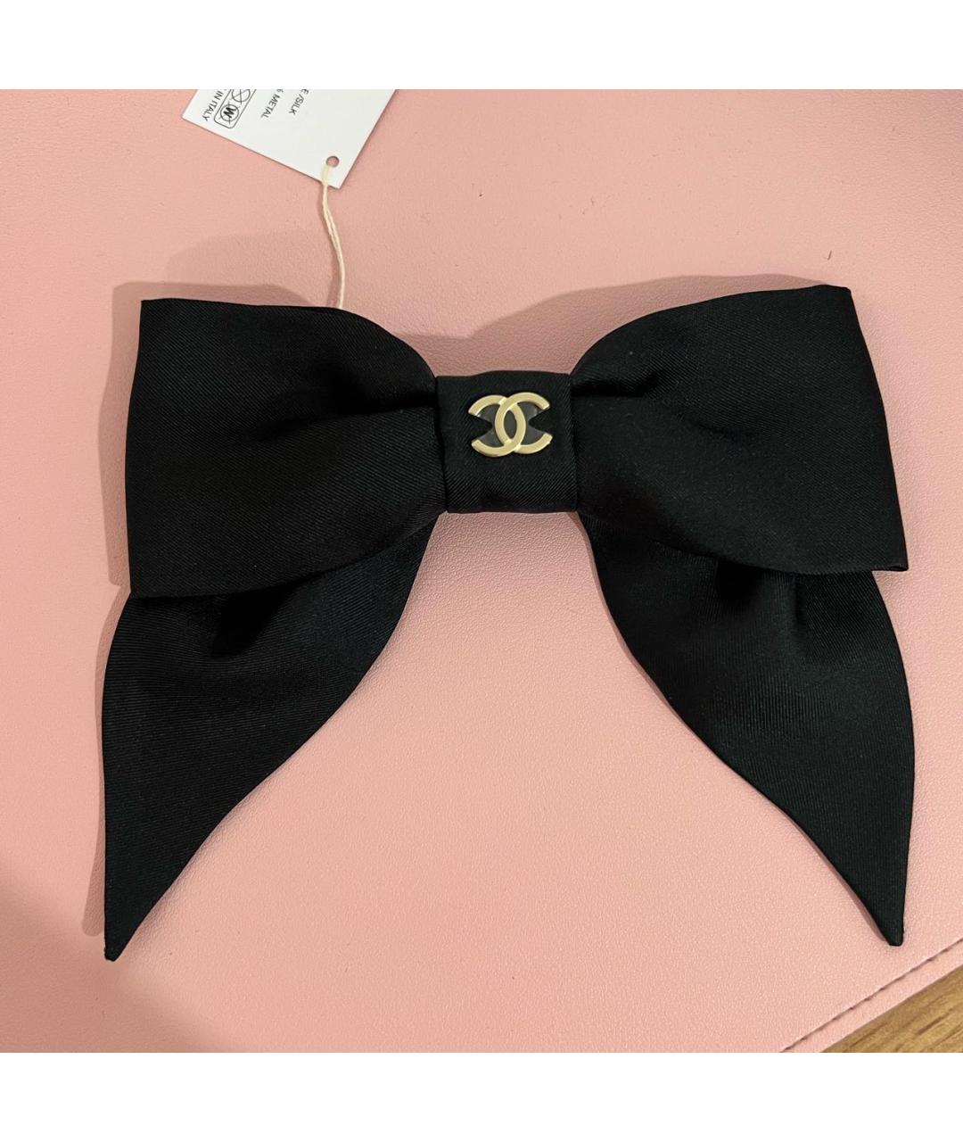 CHANEL Черная заколка, фото 4