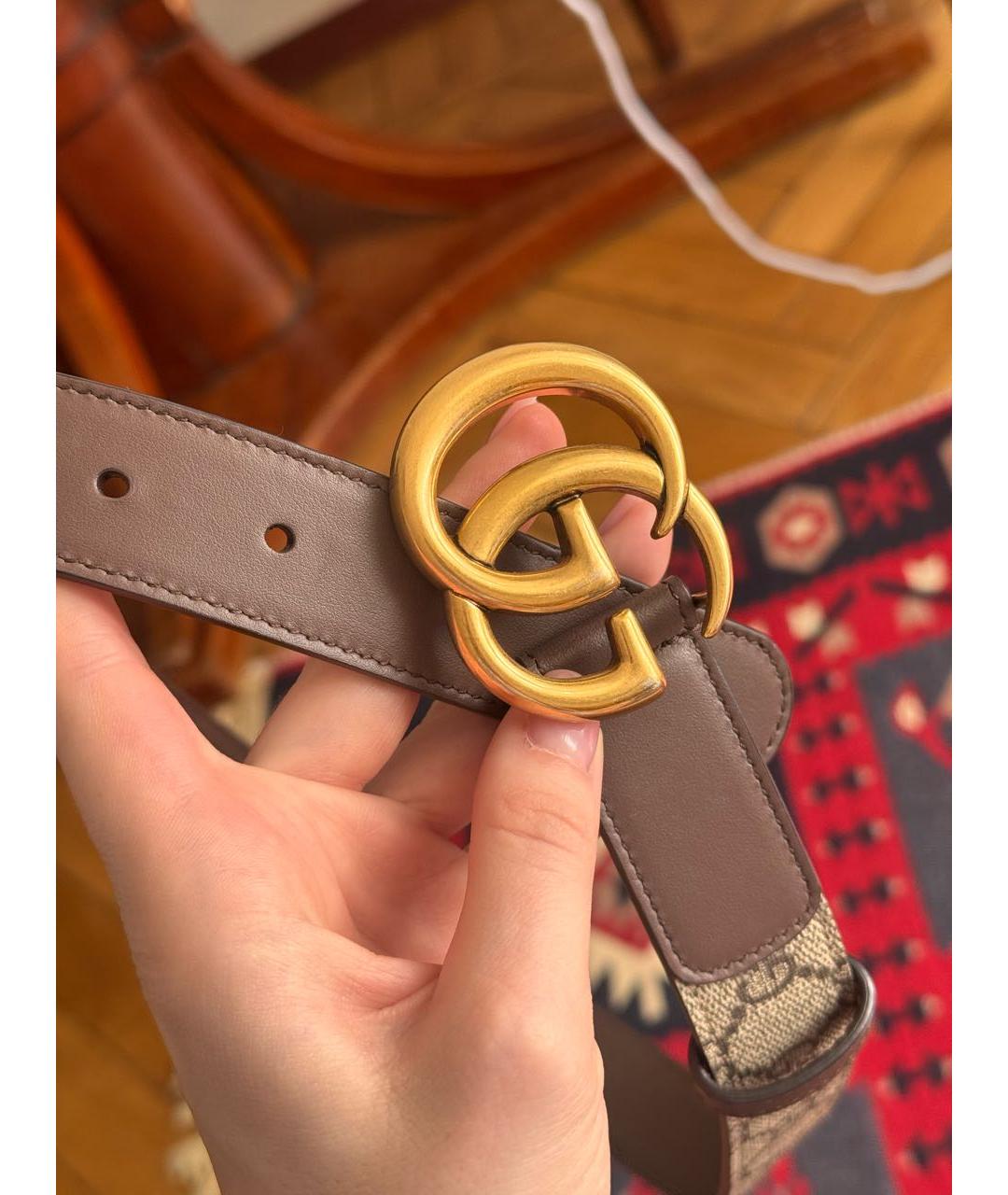 GUCCI Коричневый кожаный ремень, фото 4