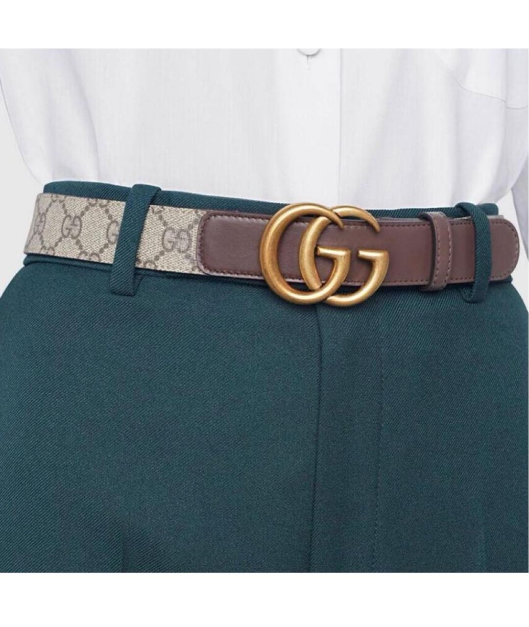 GUCCI Коричневый кожаный ремень, фото 5