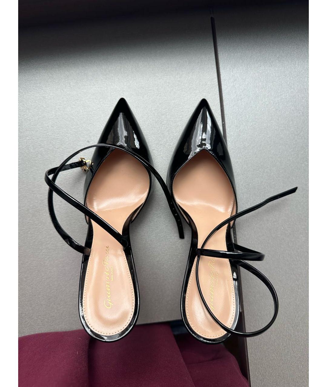 GIANVITO ROSSI Черные босоножки из лакированной кожи, фото 3