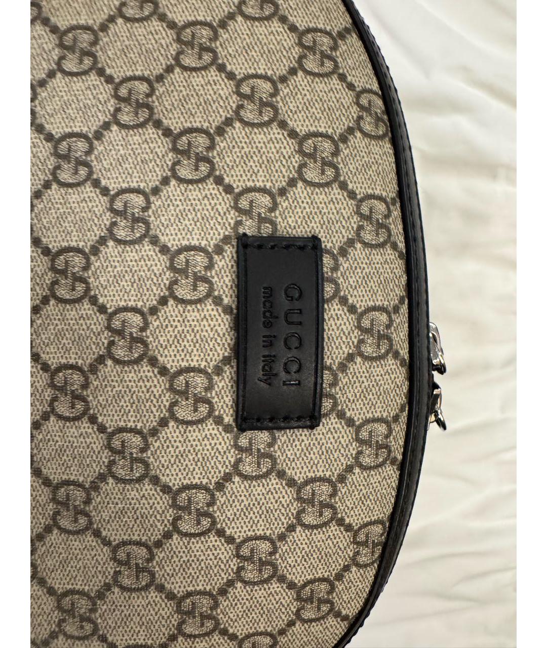 GUCCI Бежевый кожаный рюкзак, фото 6