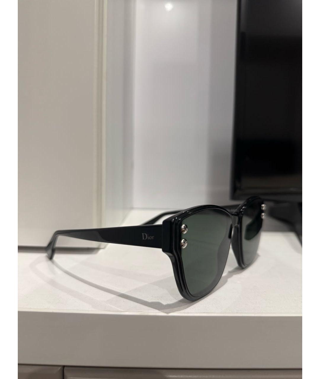 CHRISTIAN DIOR Черные пластиковые солнцезащитные очки, фото 2
