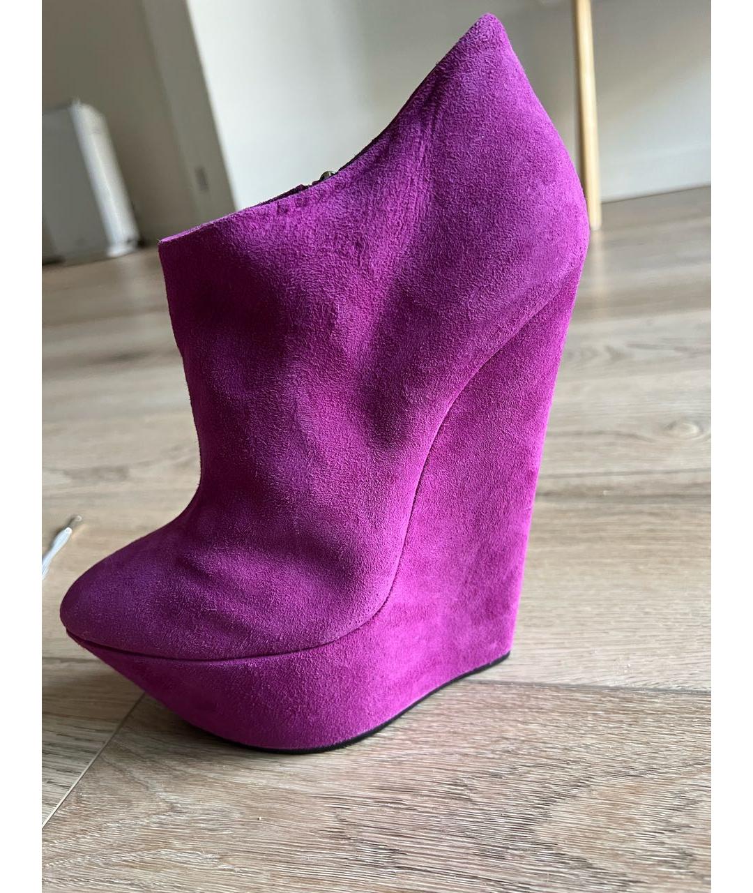 GIUSEPPE ZANOTTI DESIGN Фуксия замшевые ботильоны, фото 2