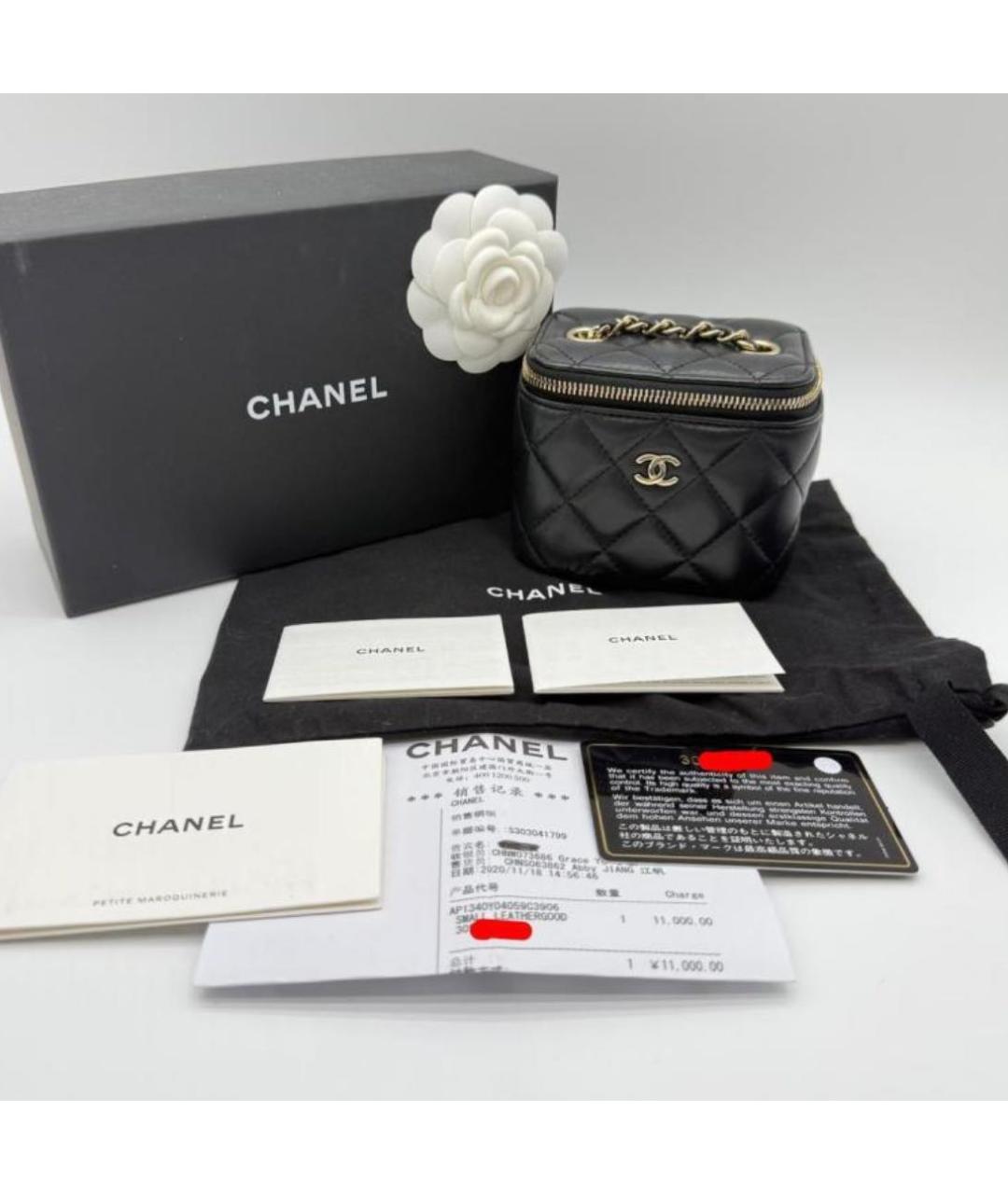 CHANEL Черная сумка с короткими ручками, фото 2