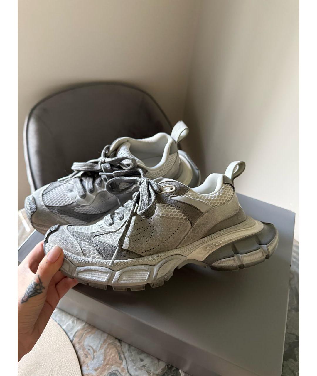 BALENCIAGA Антрацитовые замшевые кроссовки, фото 6