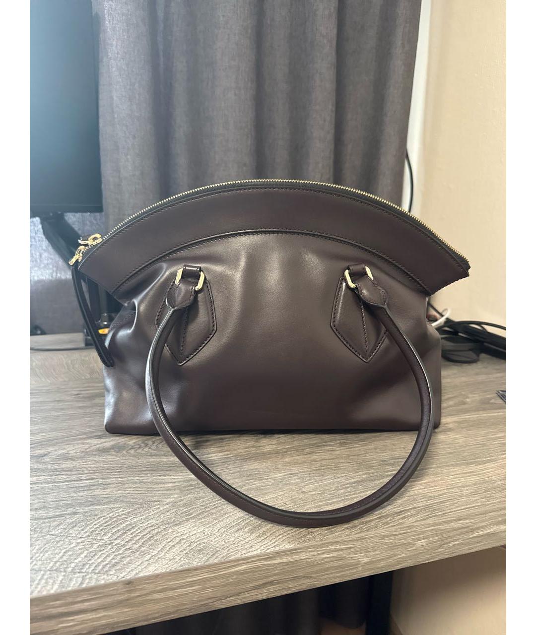 FURLA Бордовая кожаная сумка тоут, фото 3