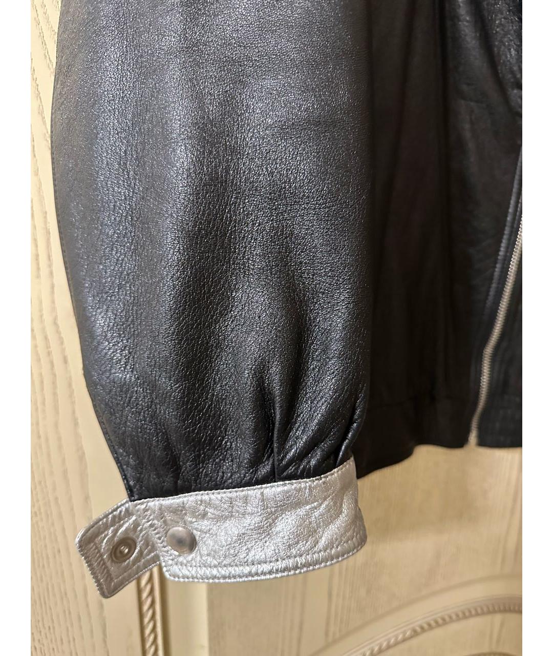 SAINT LAURENT Черная кожаная куртка, фото 4