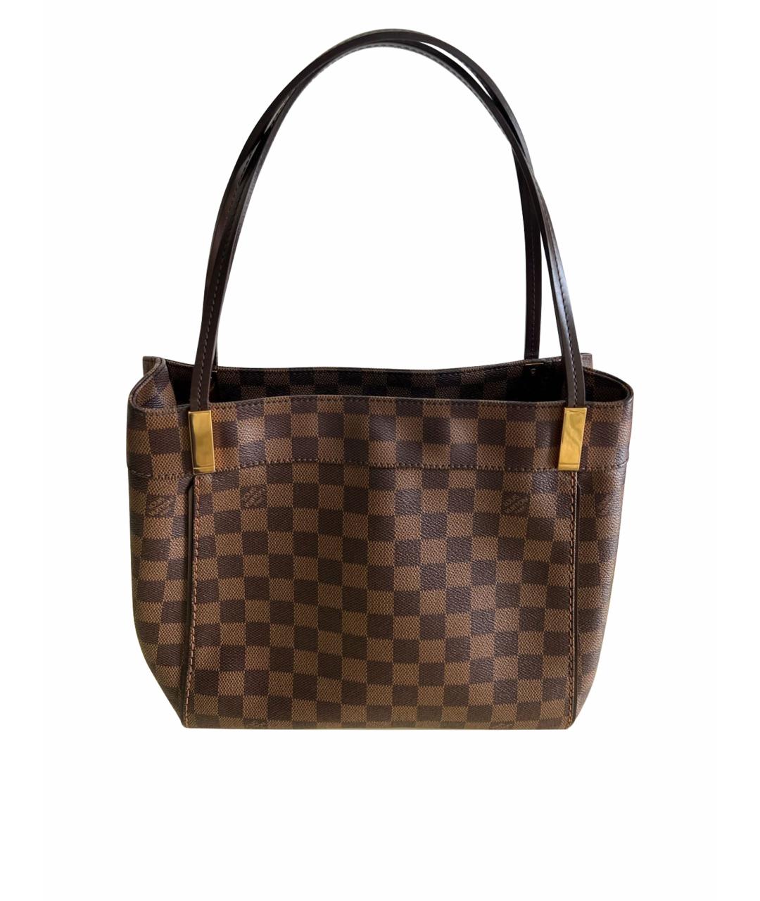 LOUIS VUITTON Коричневая сумка с короткими ручками, фото 1