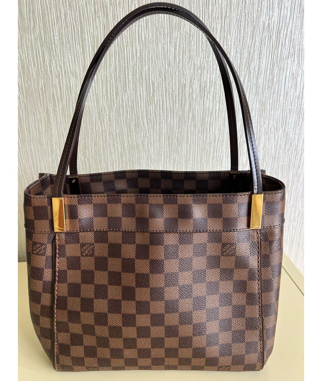 LOUIS VUITTON Коричневая сумка с короткими ручками, фото 3
