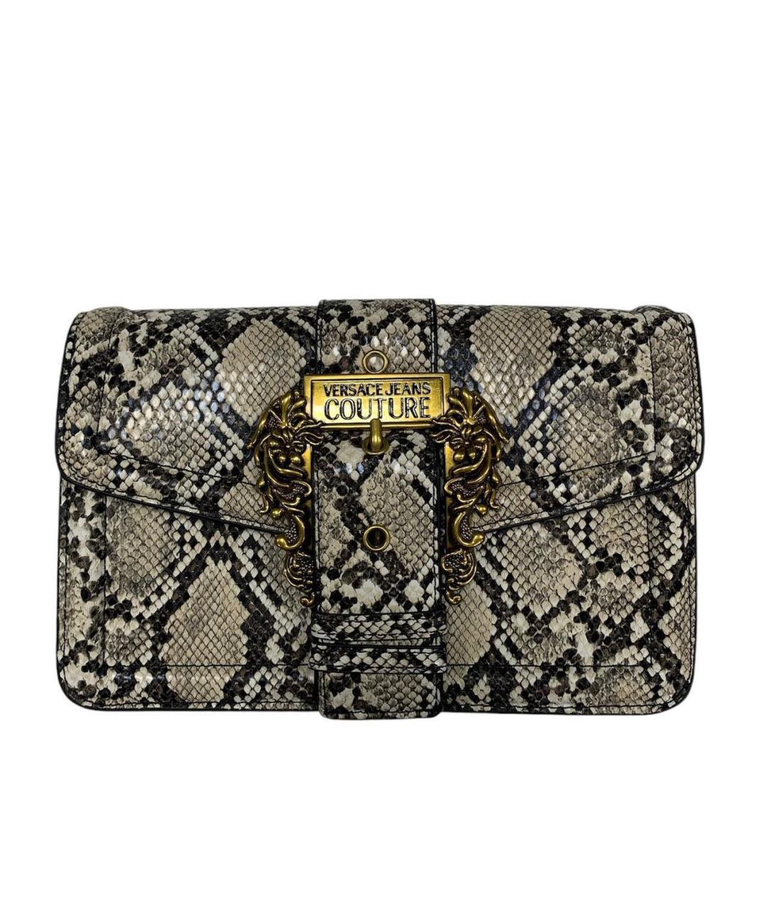 VERSACE JEANS COUTURE Золотая сумка через плечо из искусственной кожи, фото 6