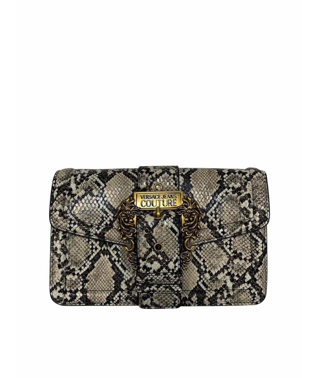 VERSACE JEANS COUTURE Золотая сумка через плечо из искусственной кожи, фото 1