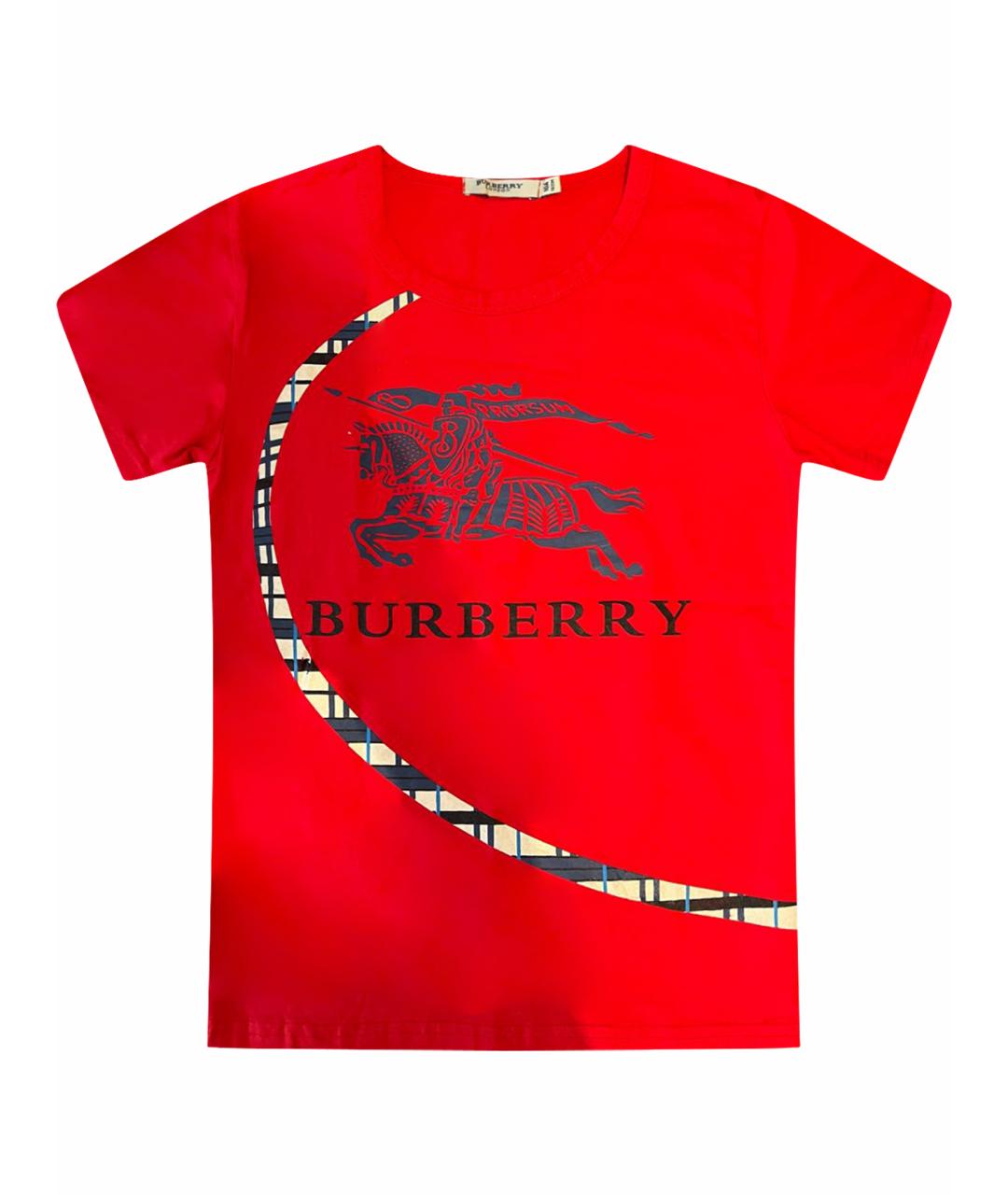 BURBERRY Красная детская футболка, фото 1
