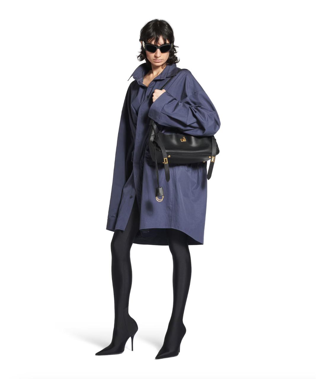 BALENCIAGA Черная кожаная сумка с короткими ручками, фото 6