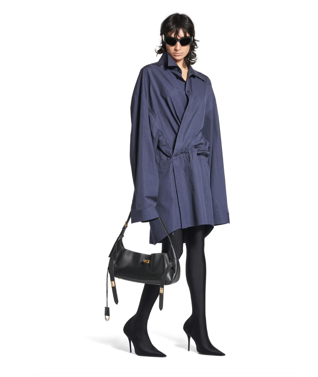BALENCIAGA Черная кожаная сумка с короткими ручками, фото 5