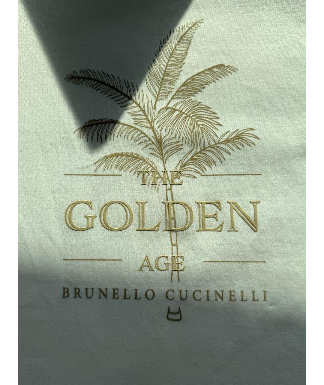 BRUNELLO CUCINELLI Белая хлопковая футболка, фото 4