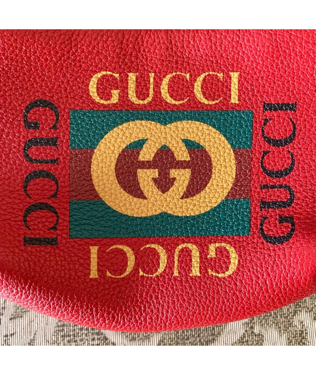 GUCCI Красная кожаная поясная сумка, фото 2