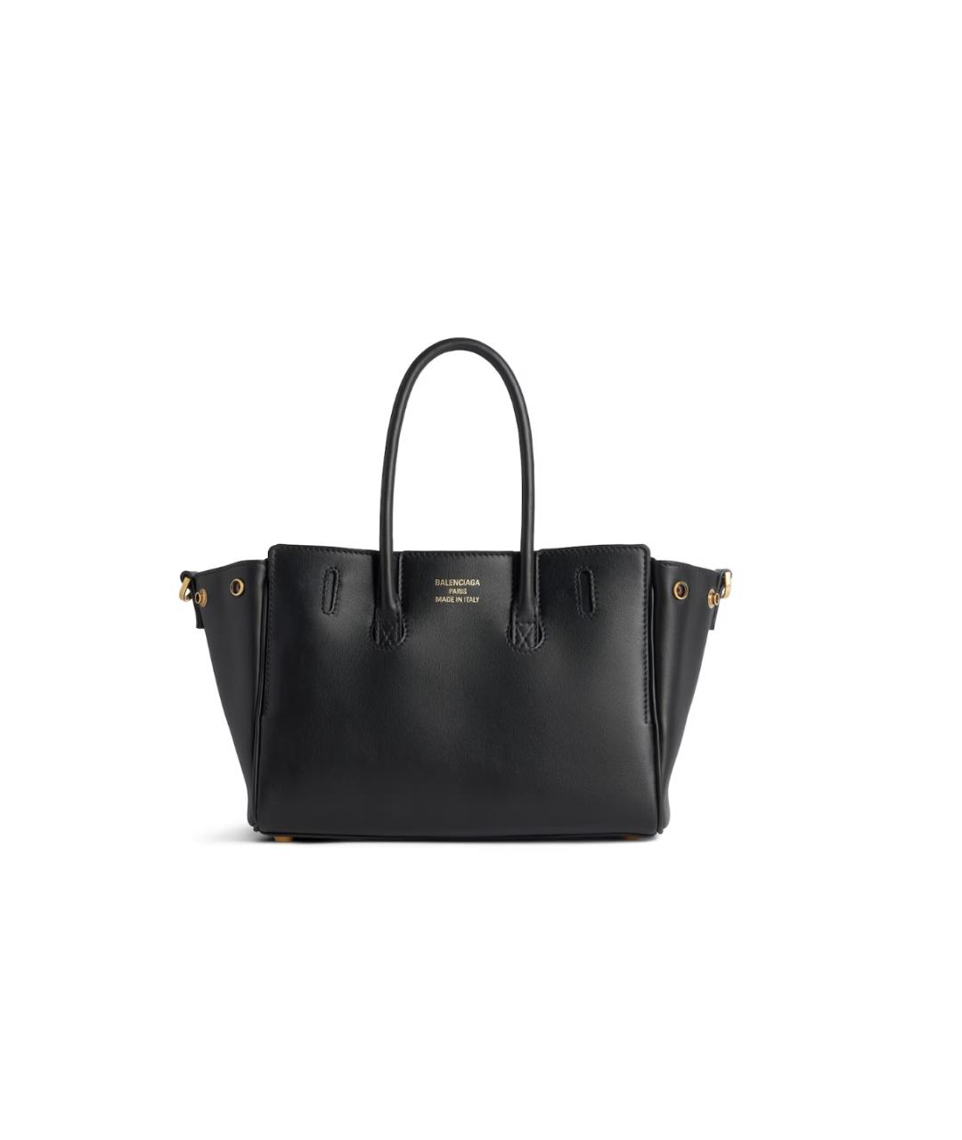 BALENCIAGA Черная кожаная сумка с короткими ручками, фото 3