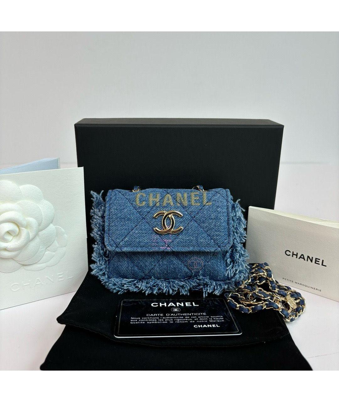 CHANEL Голубая поясная сумка, фото 3