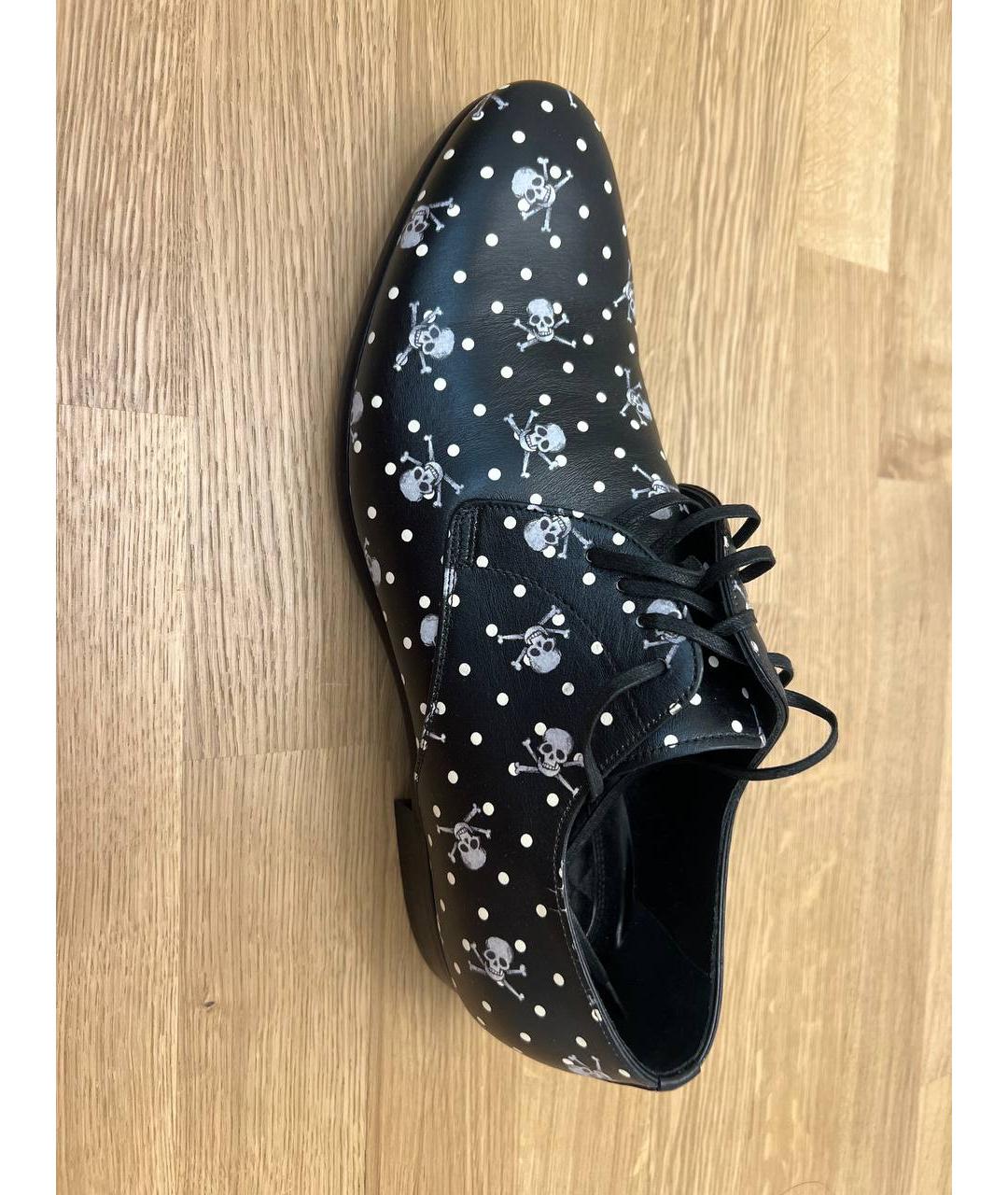 DOLCE&GABBANA Черные кожаные туфли, фото 2