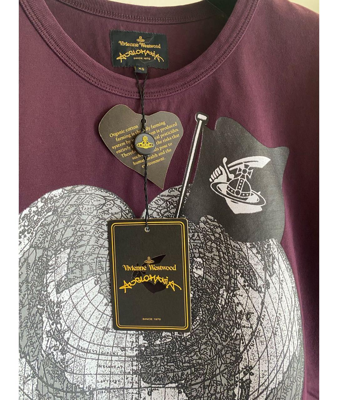 VIVIENNE WESTWOOD Бордовая футболка, фото 4