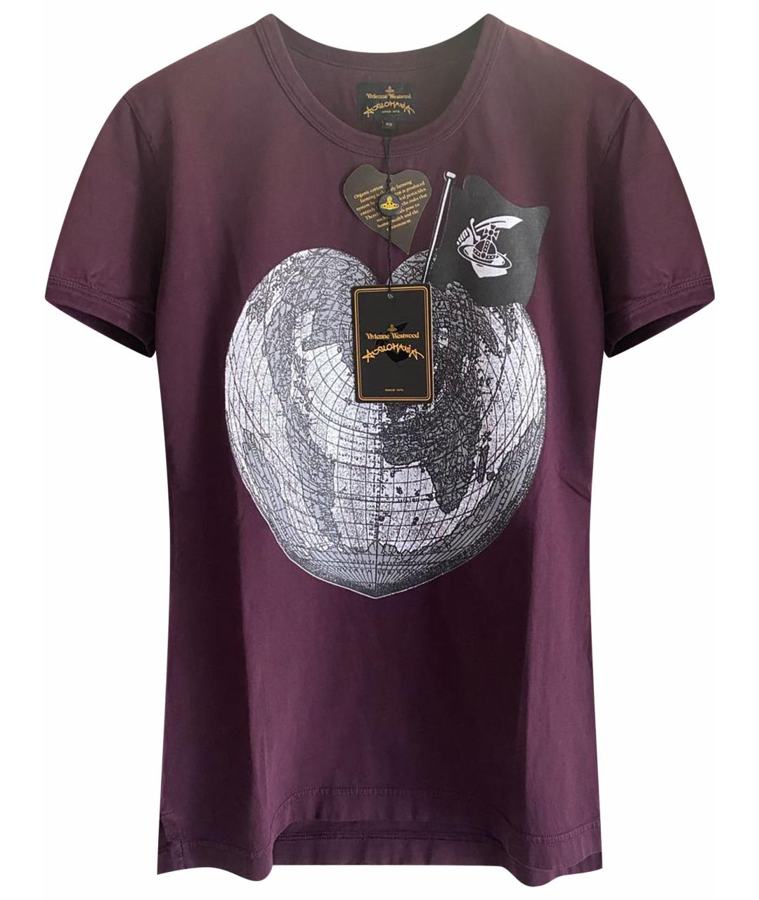 VIVIENNE WESTWOOD Бордовая футболка, фото 1