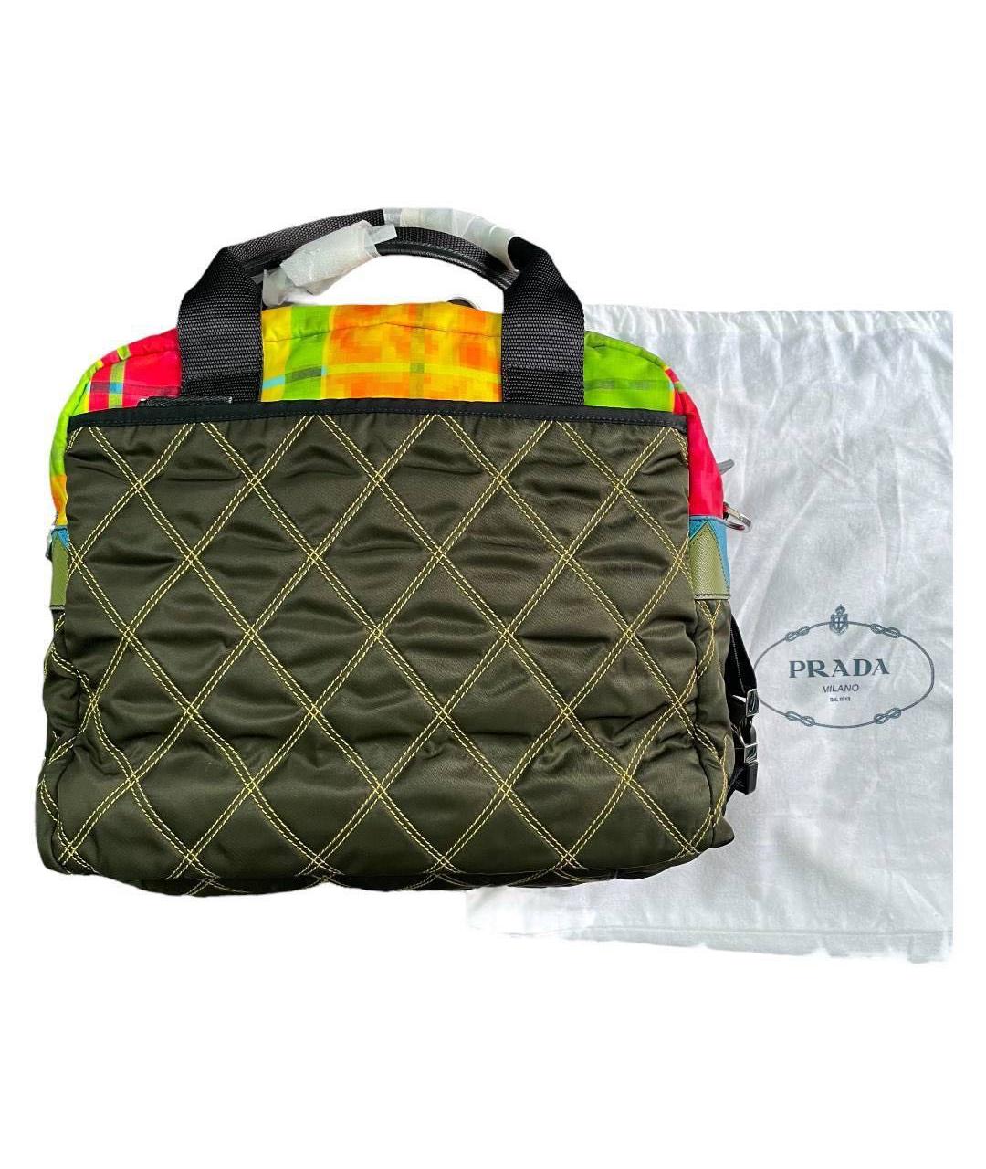 PRADA Мульти тканевая сумка с короткими ручками, фото 2