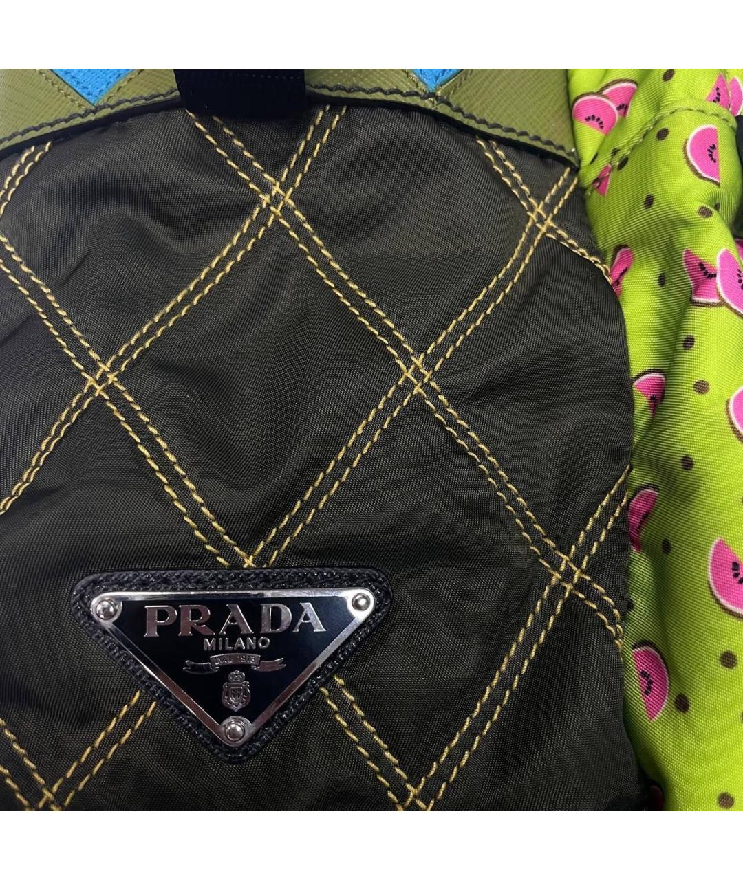 PRADA Мульти тканевая сумка с короткими ручками, фото 5
