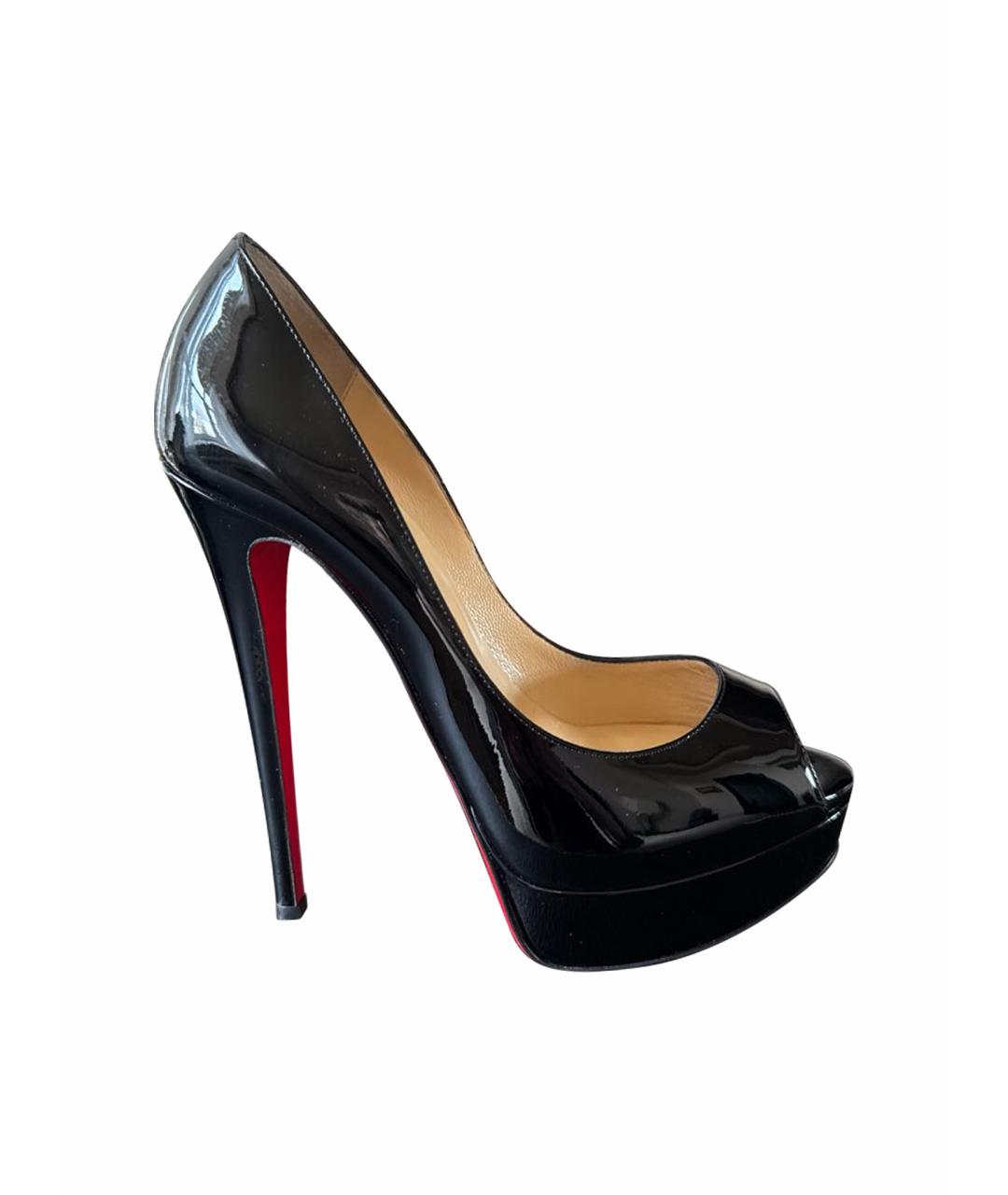 CHRISTIAN LOUBOUTIN Черные туфли из лакированной кожи, фото 1