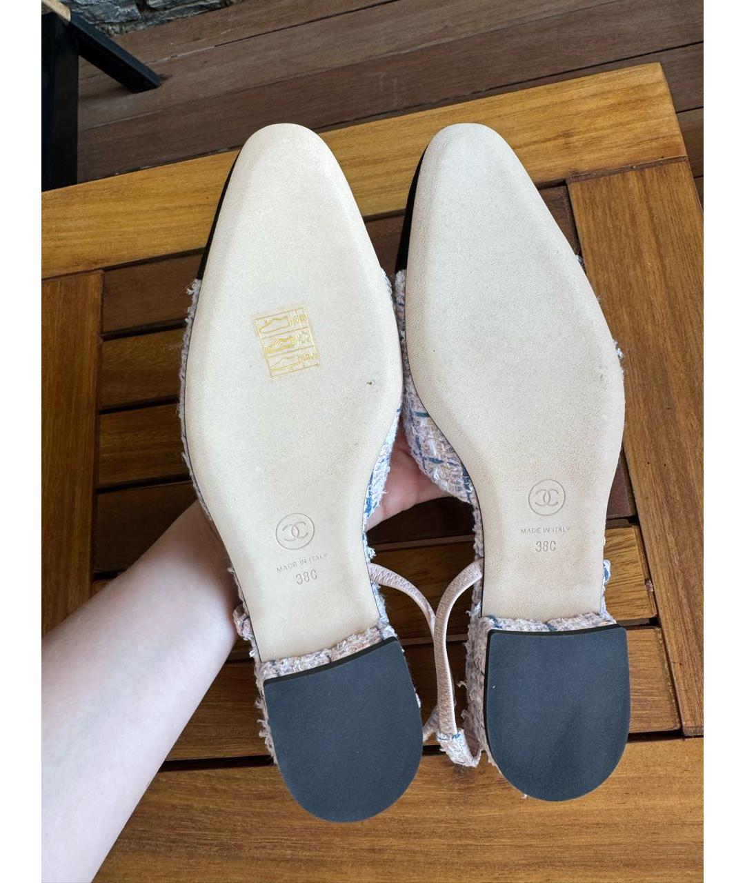 CHANEL Розовые кожаные балетки, фото 4