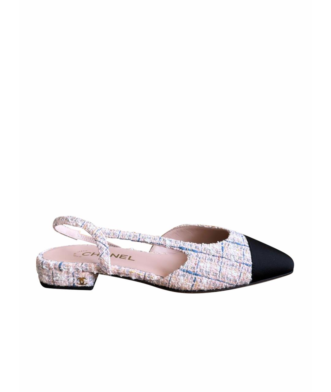 CHANEL Розовые кожаные балетки, фото 1