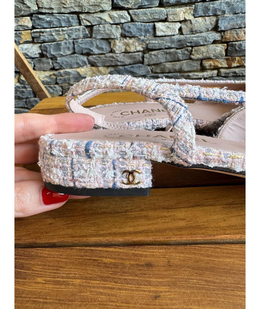 CHANEL Розовые кожаные балетки, фото 5