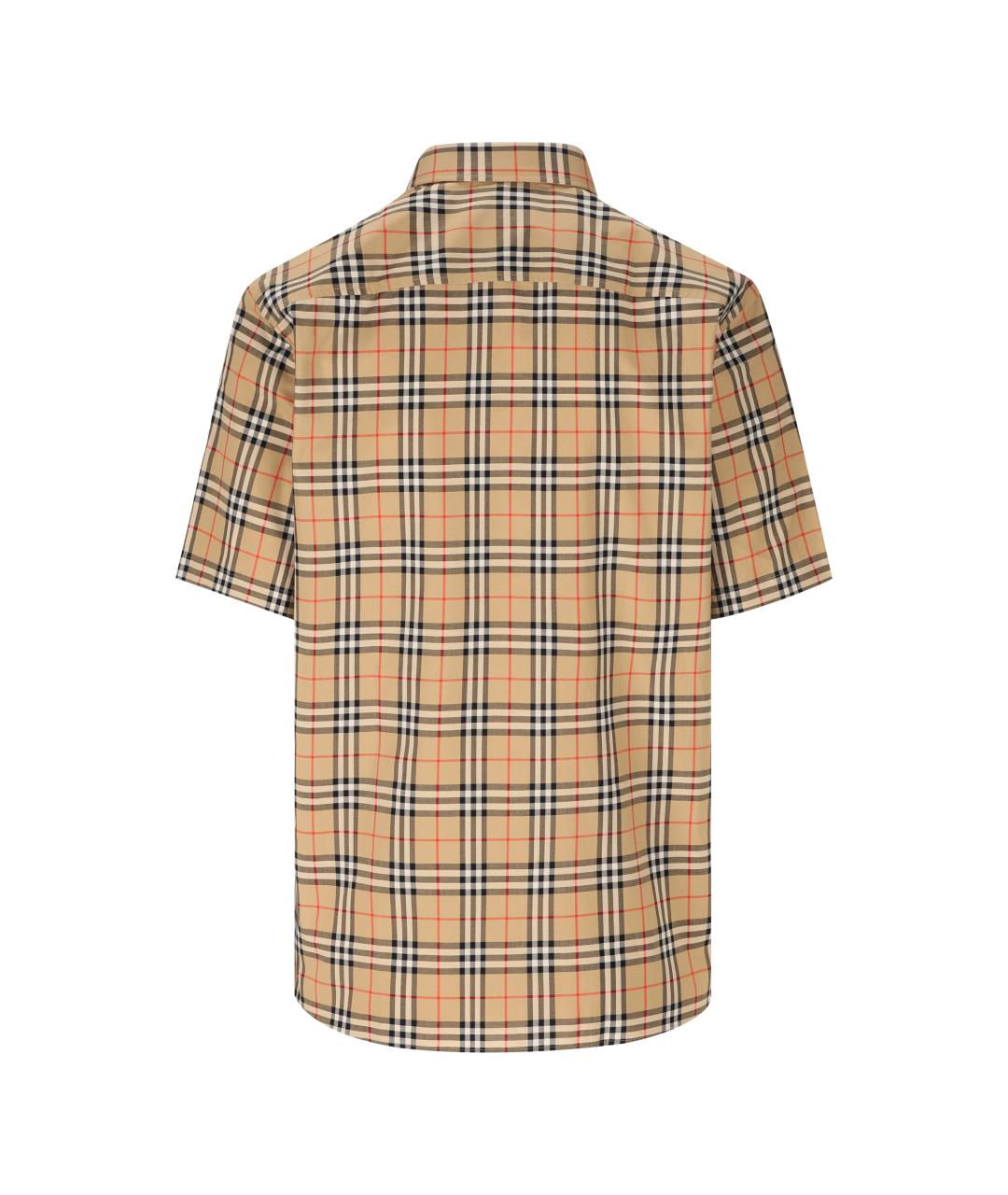 BURBERRY Бежевая хлопковая кэжуал рубашка, фото 3