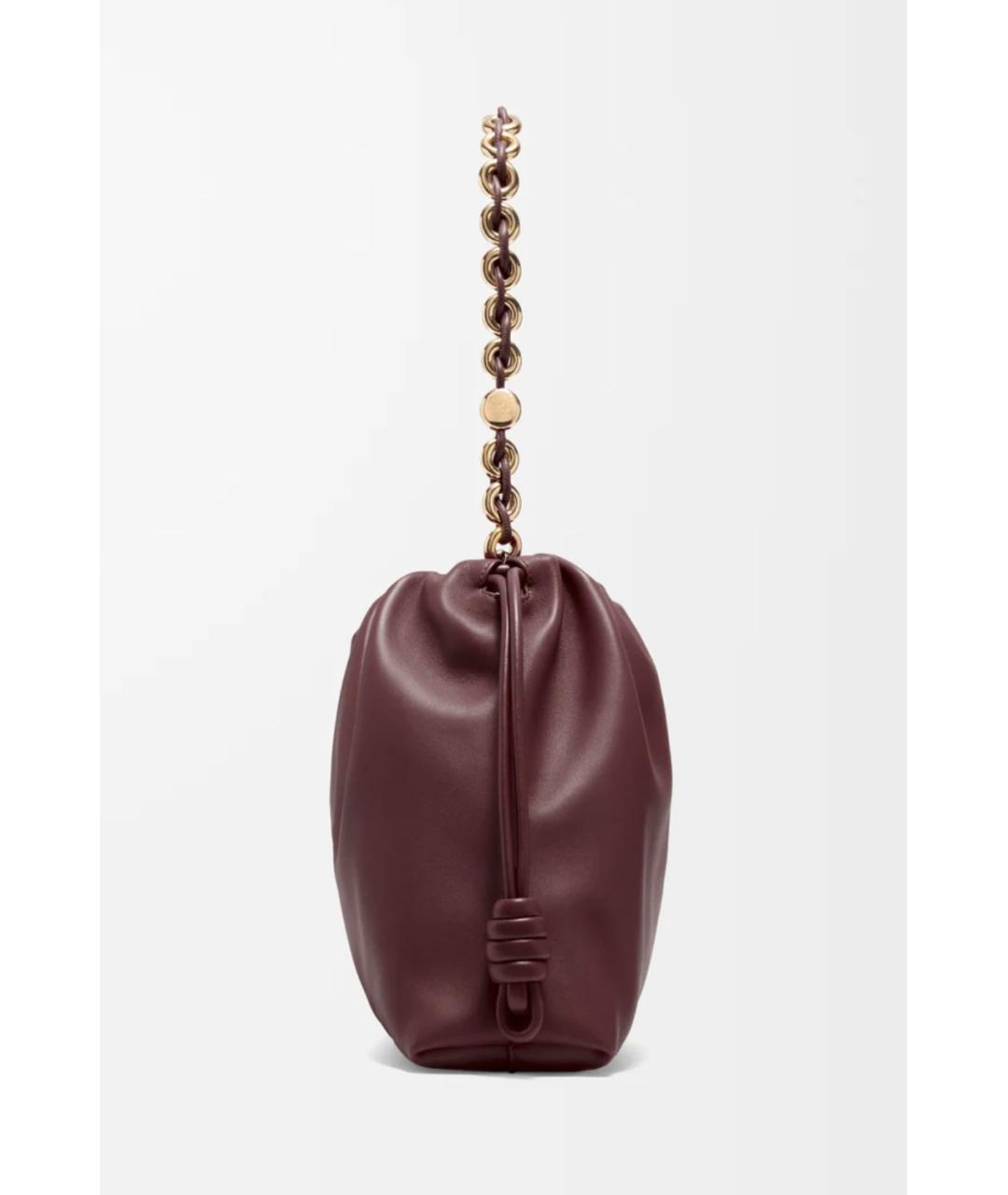 LOEWE Бордовая кожаная сумка тоут, фото 5