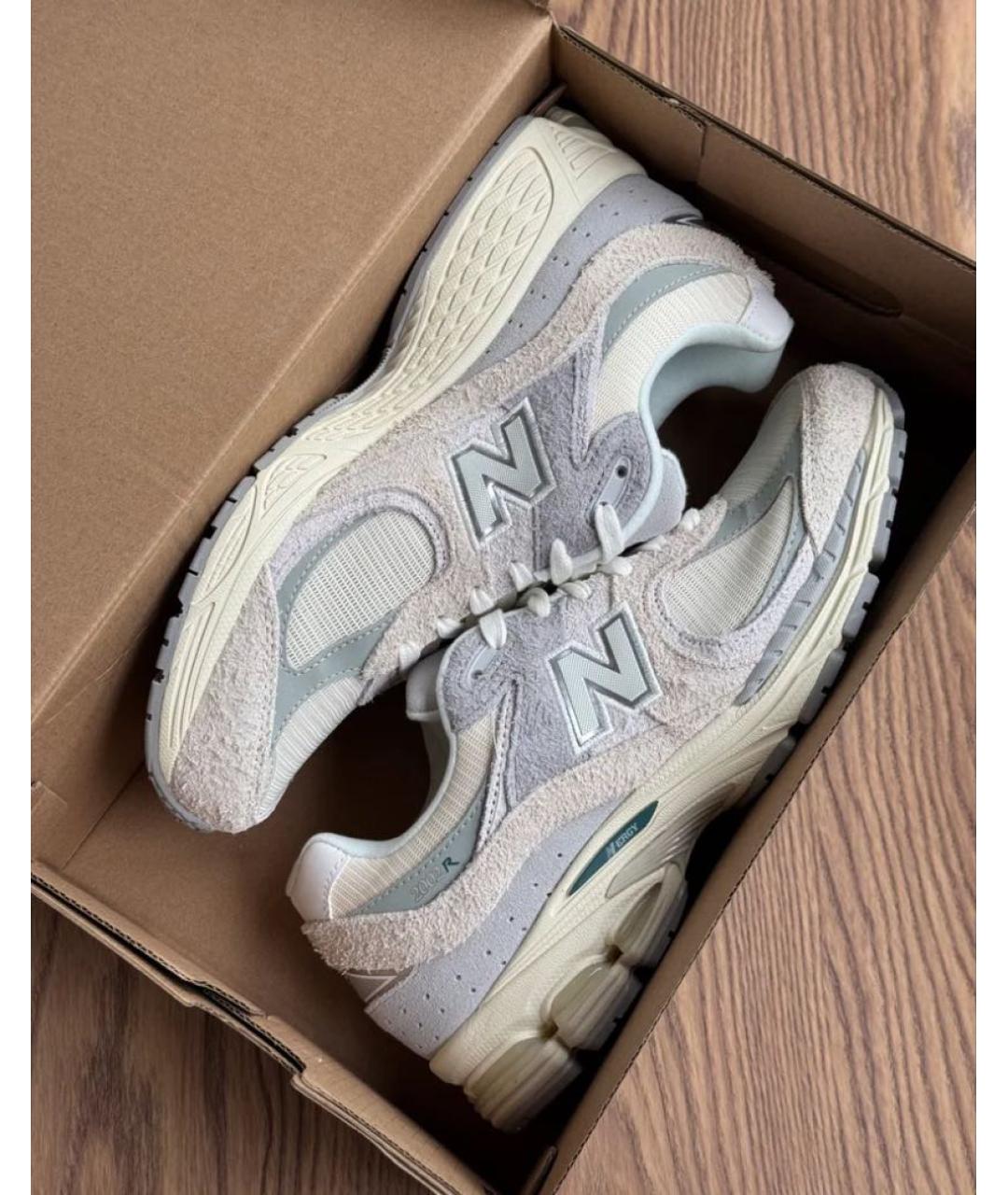 NEW BALANCE Бежевые замшевые кроссовки, фото 5