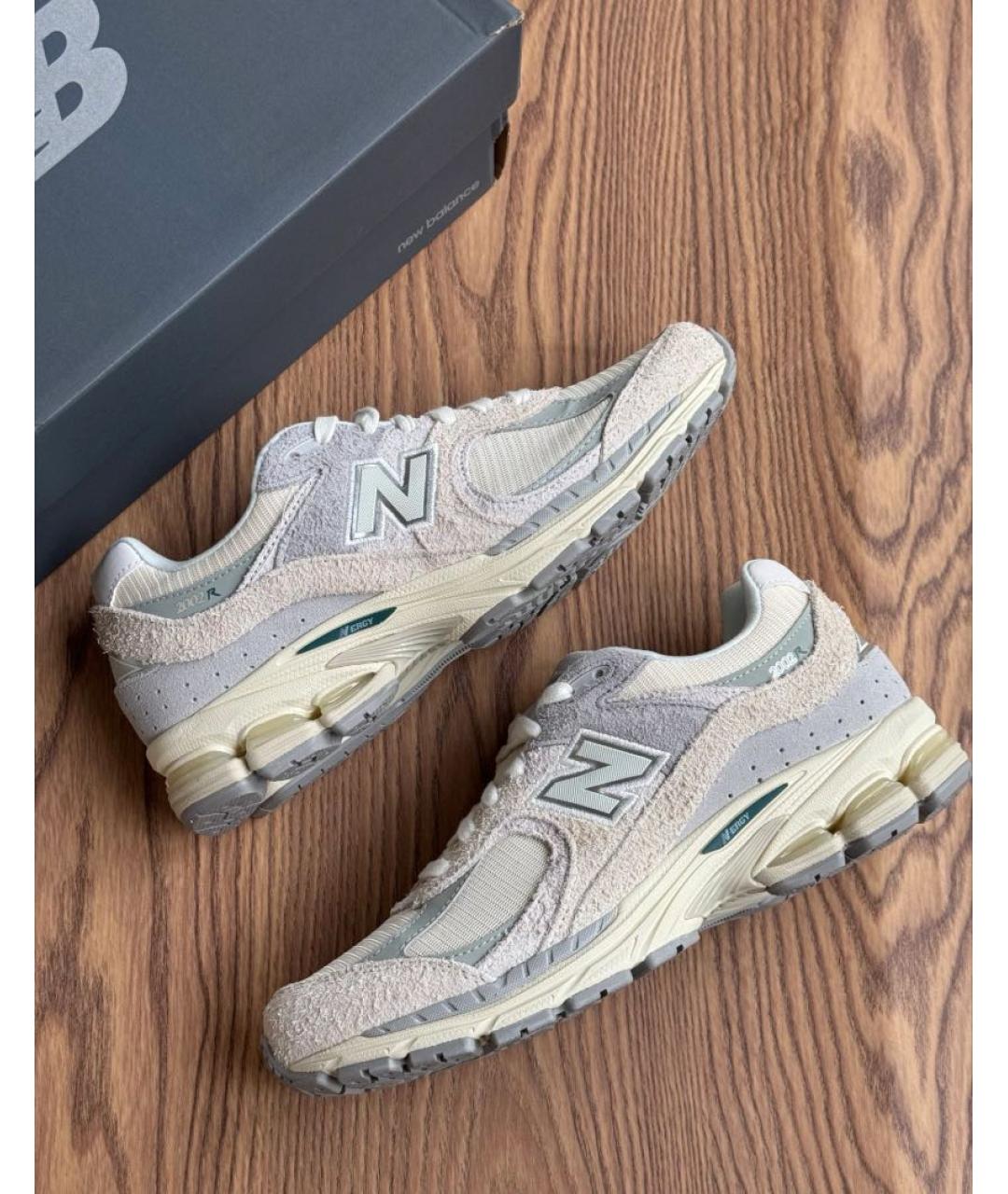 NEW BALANCE Бежевые замшевые кроссовки, фото 7