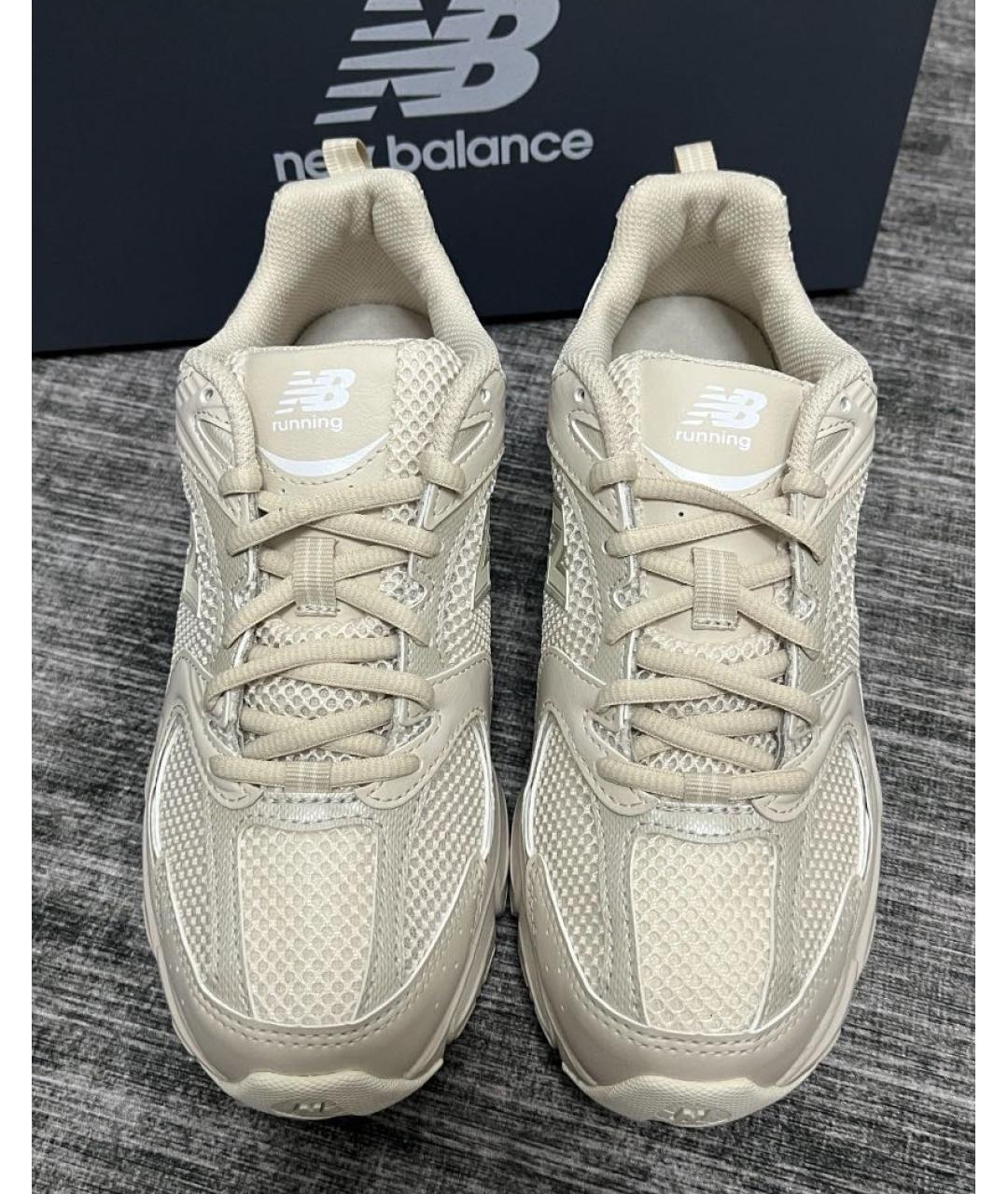 NEW BALANCE Бежевые резиновые кроссовки, фото 8