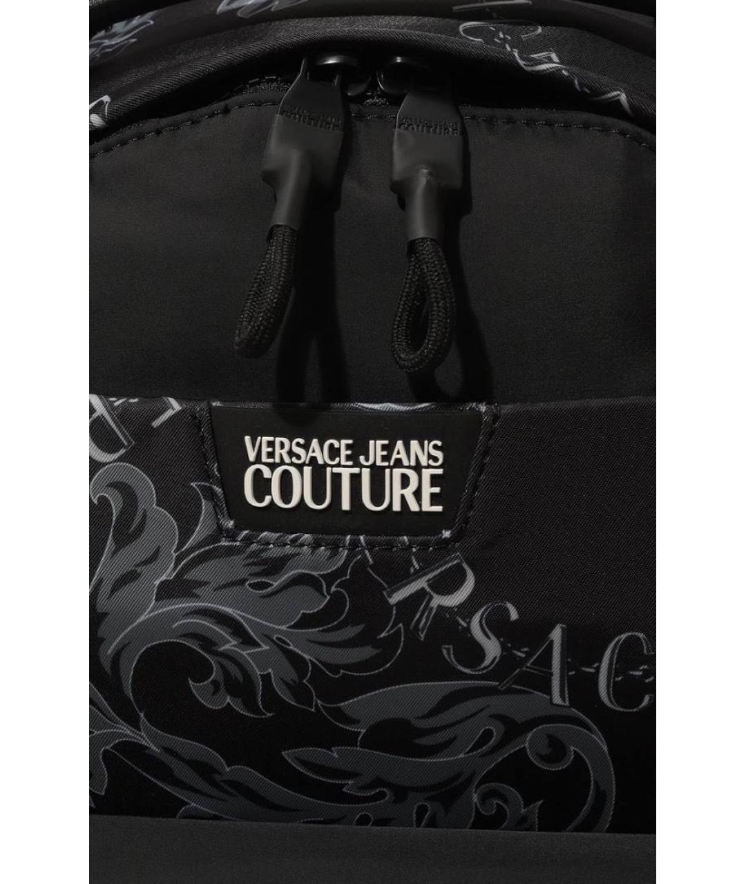 VERSACE JEANS COUTURE Черный синтетический рюкзак, фото 4
