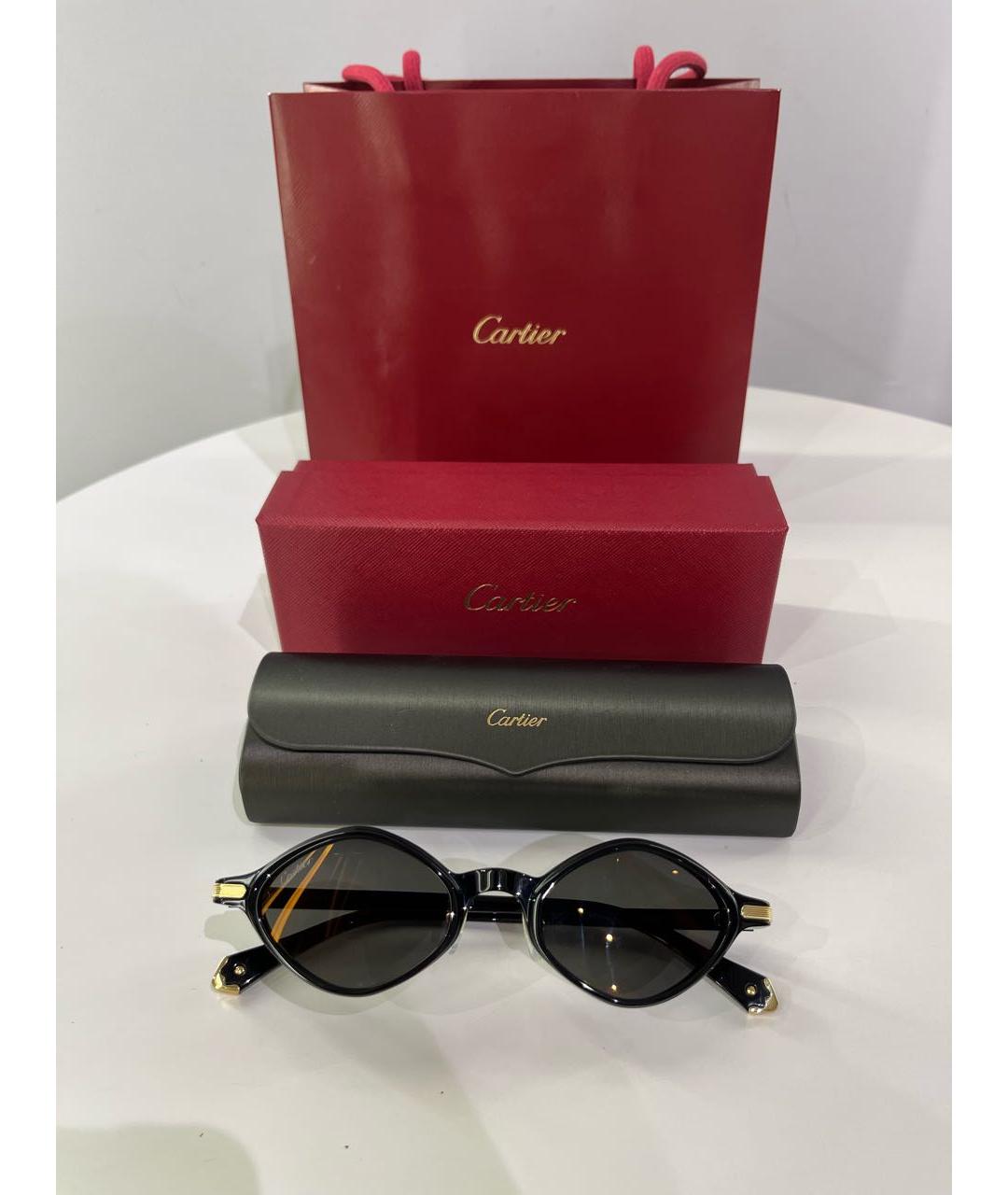 CARTIER Черные пластиковые солнцезащитные очки, фото 7