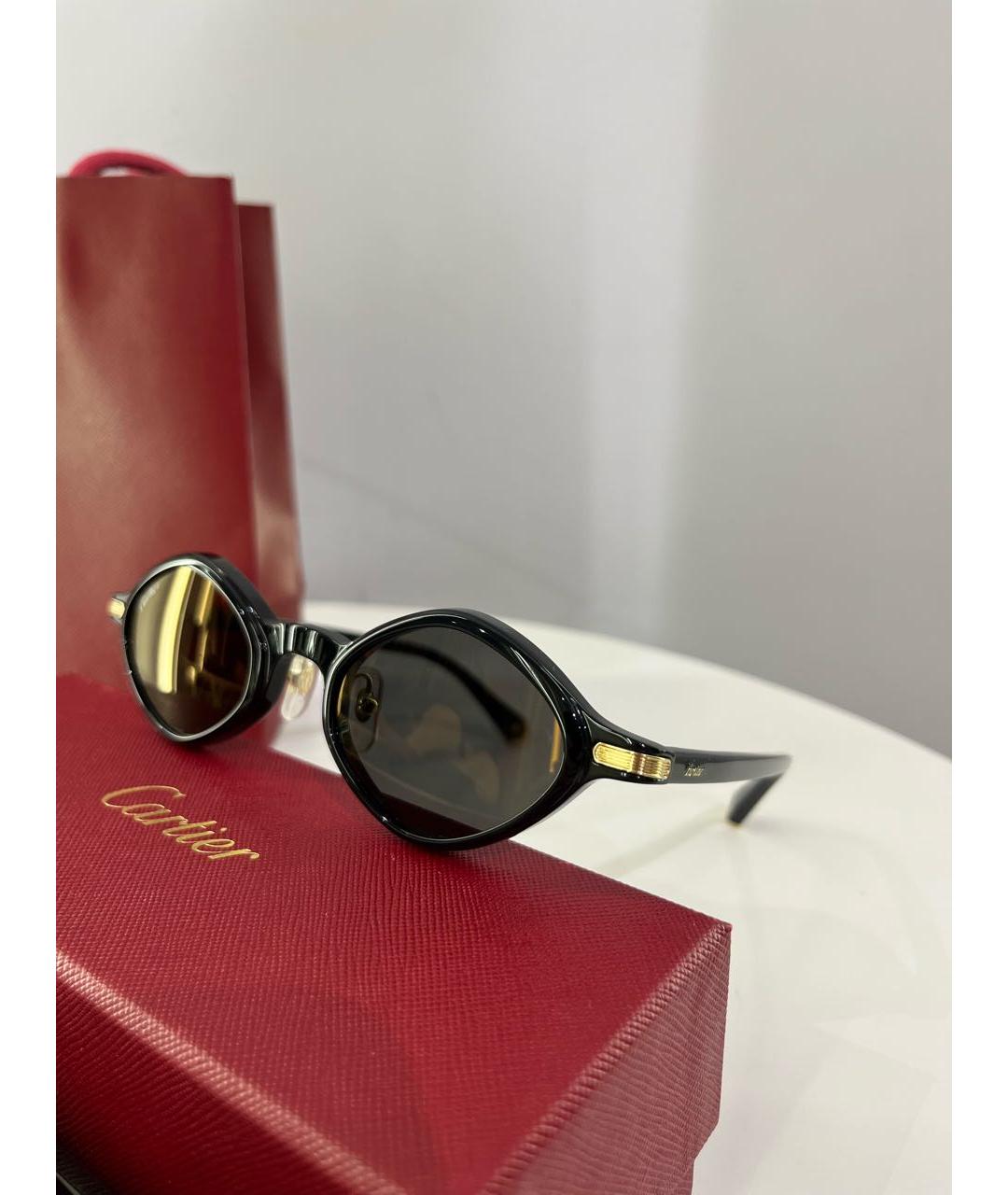 CARTIER Черные пластиковые солнцезащитные очки, фото 3