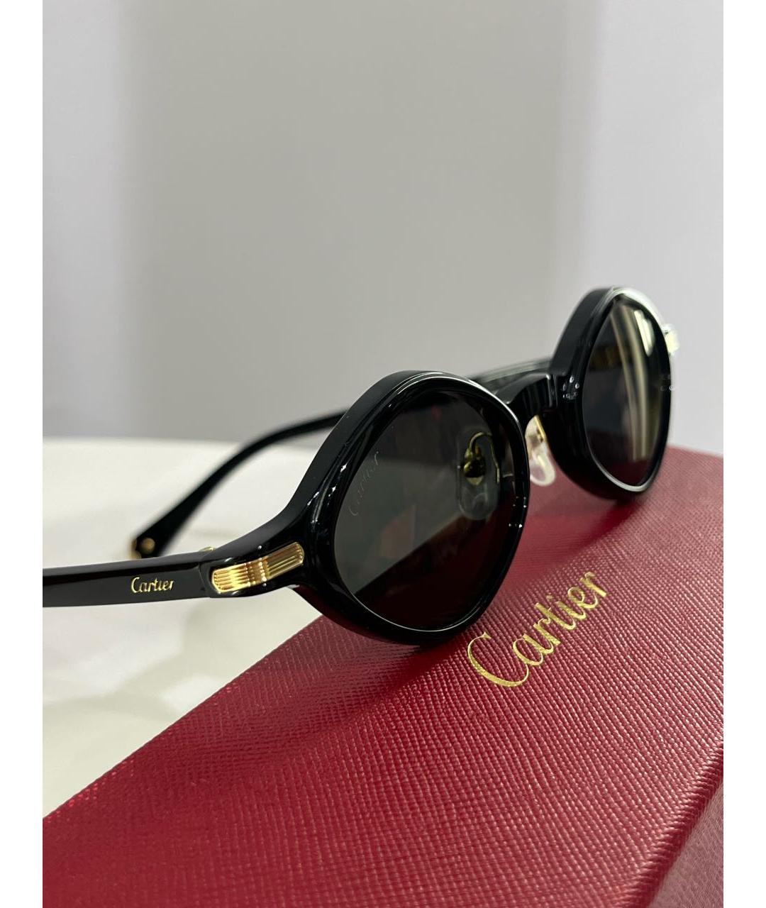 CARTIER Черные пластиковые солнцезащитные очки, фото 5