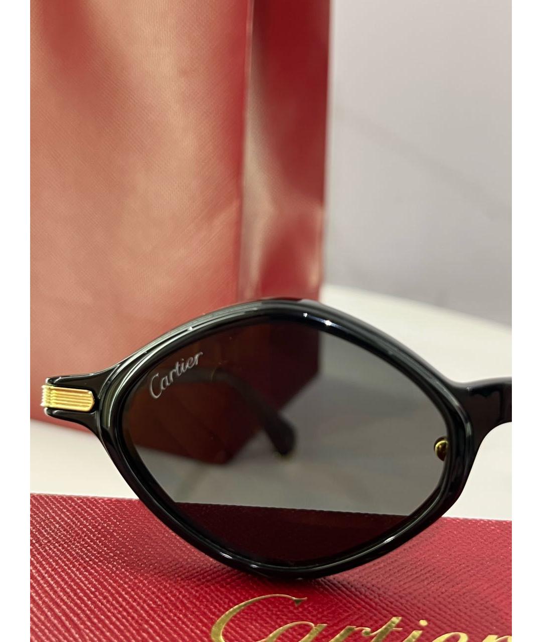 CARTIER Черные пластиковые солнцезащитные очки, фото 6