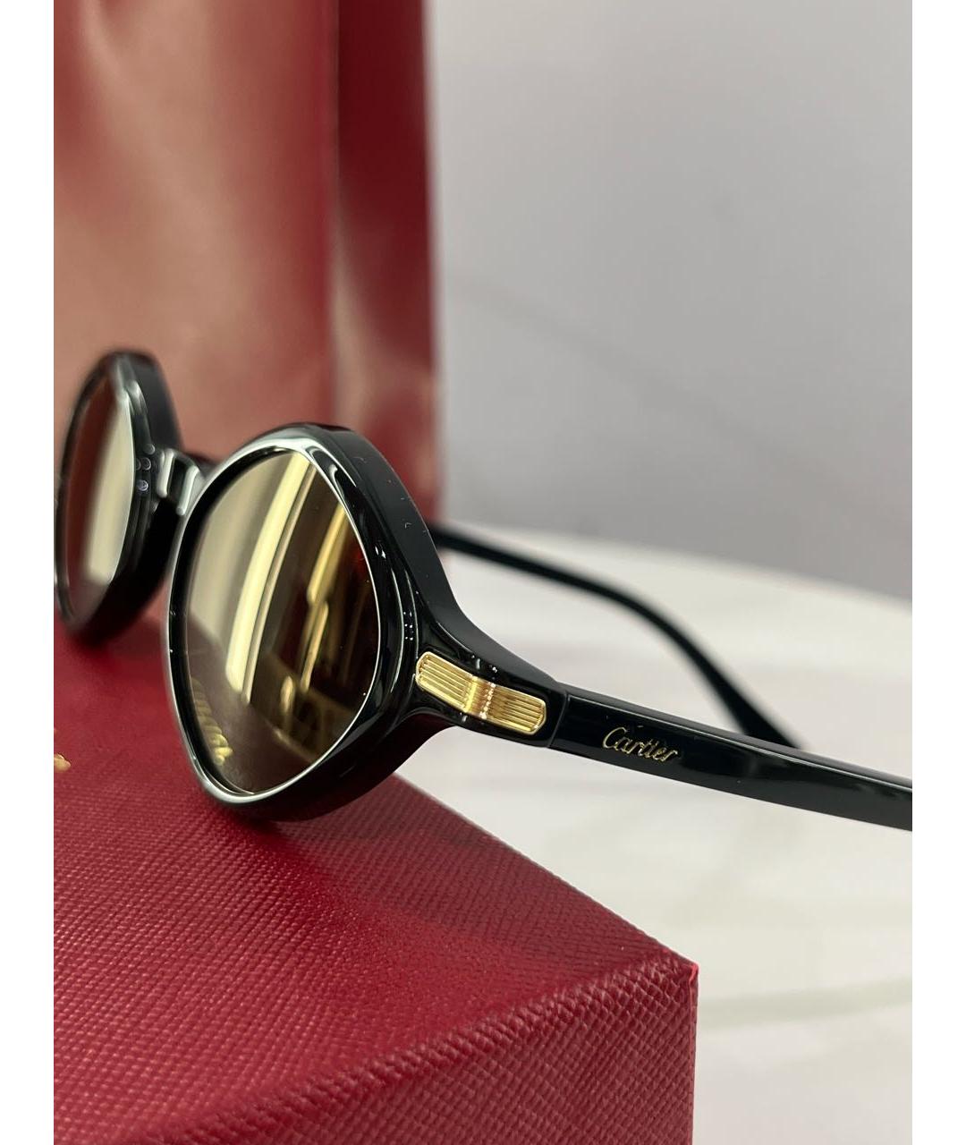 CARTIER Черные пластиковые солнцезащитные очки, фото 4