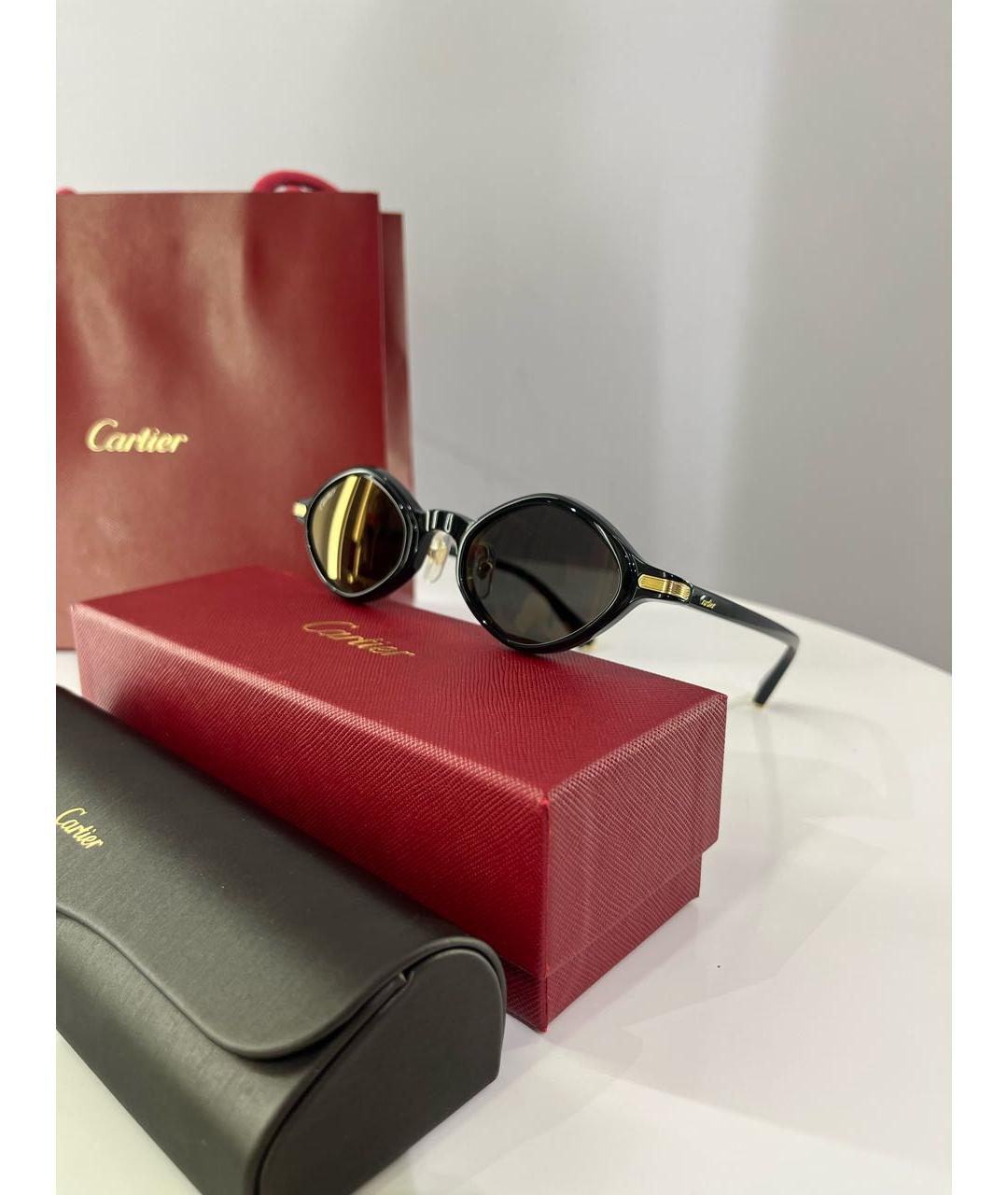 CARTIER Черные пластиковые солнцезащитные очки, фото 2