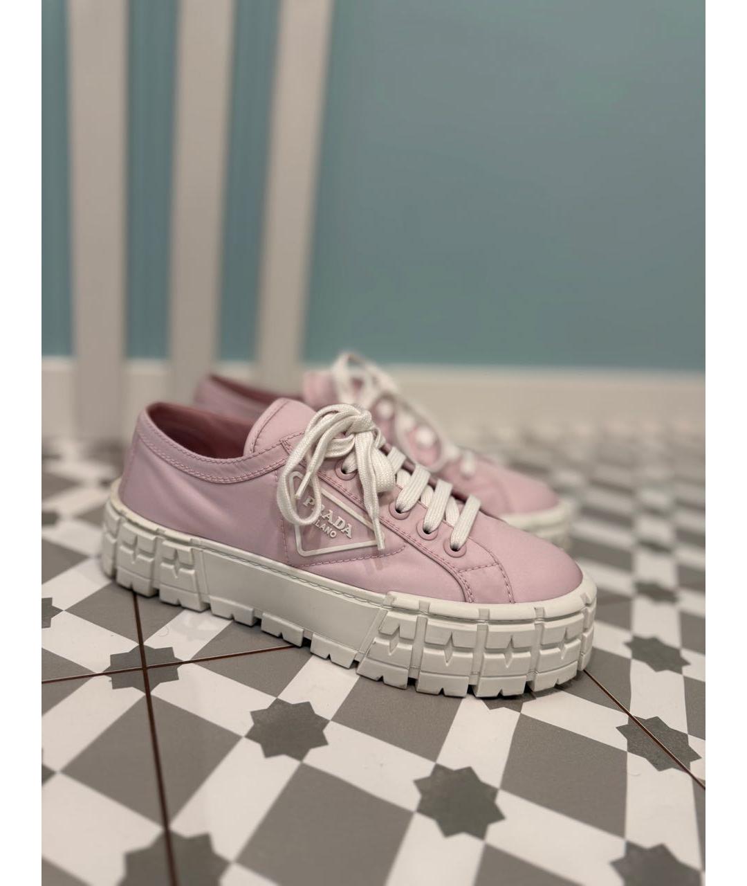 PRADA Розовые кроссовки, фото 7