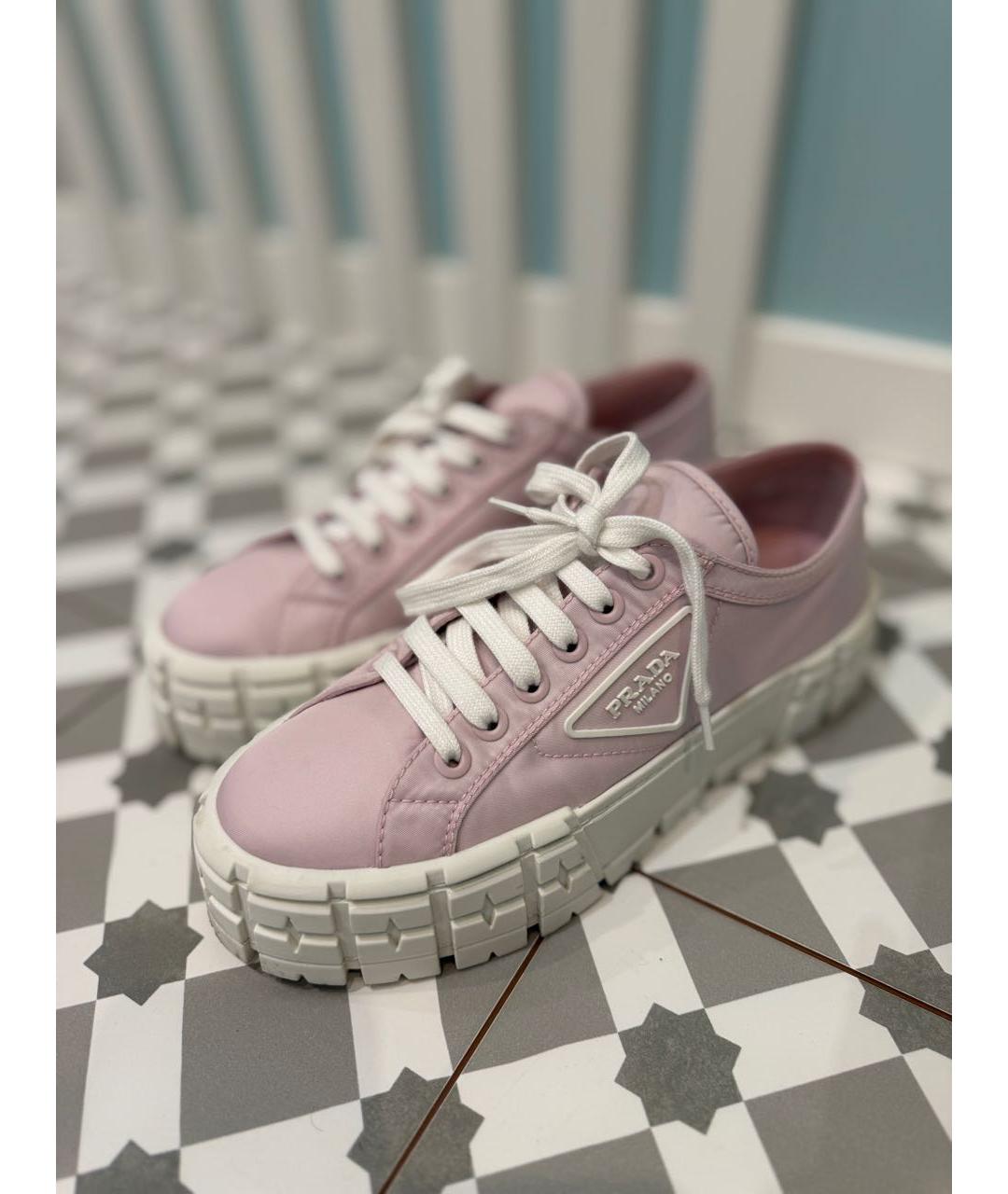PRADA Розовые кроссовки, фото 5